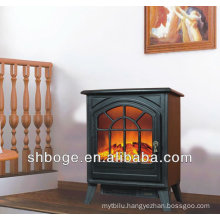 MDF freestanding 120v electric wood heater stove with remote control